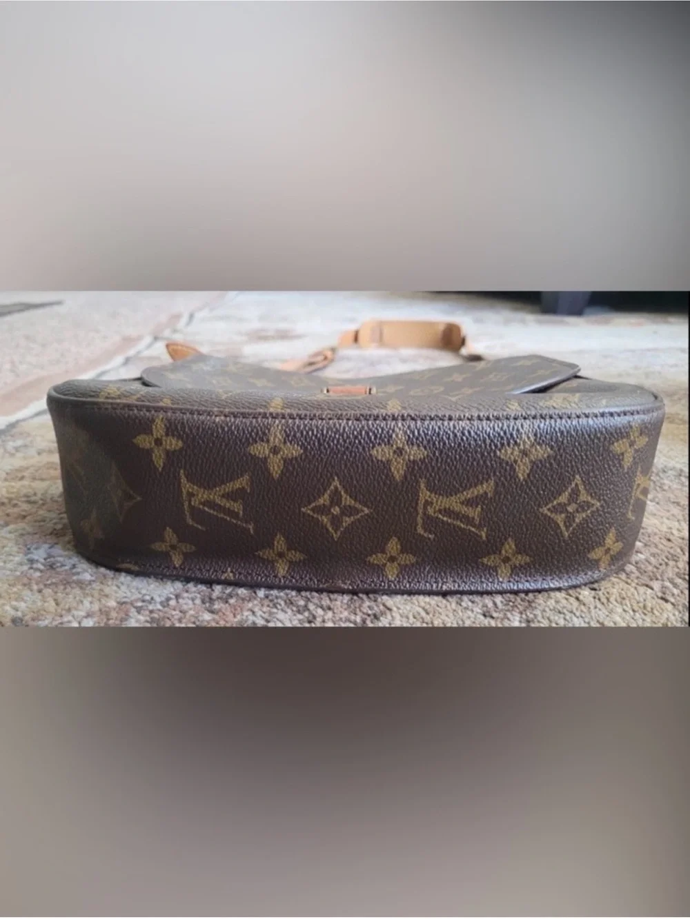 Vintage Louis Vuitton Brown Monogram Saint Cloud Crossbody with Tan Accent - Picture 7 of 16